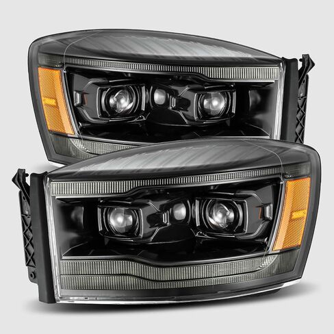 Alpharex (Pro-Series) 2006-2008 Dodge Ram Projector المصابيح الأمامية-Alpha-Black in Kuwait