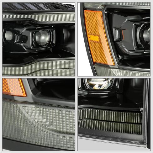 Alpharex (Pro-Series) 2006-2008 Dodge Ram Projector المصابيح الأمامية-Alpha-Black in Kuwait