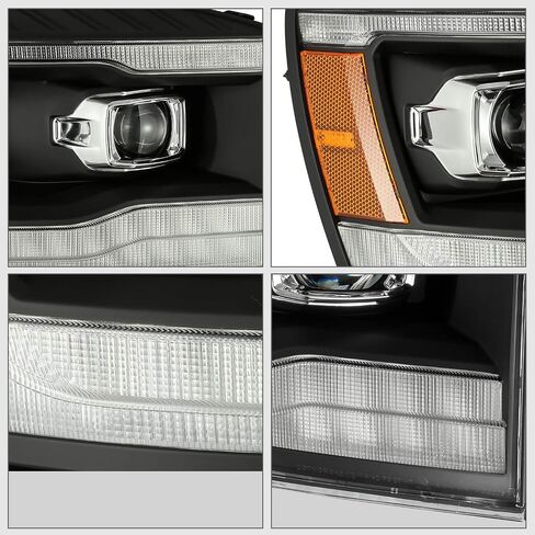 Alpharex (Pro-Series) 2006-2008 Dodge Ram Projector المصابيح الأمامية-Alpha-Black in Kuwait