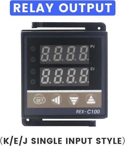 Rex-C100 Digital PID Thermostat SSR Relay Output K J E Type Thermocouple Input 220V rex c100 Temperature Controller 0-400℃(SSR - Single Input) in Saudi Arabia
