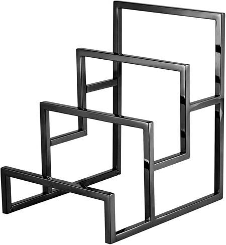 Clutch Purse Display Stand, 3 Layer Stainless Steel Wallet Display Stand Clutch Handbag Holder for Boutique Store and Home Retail, Titanium Gold in Saudi Arabia