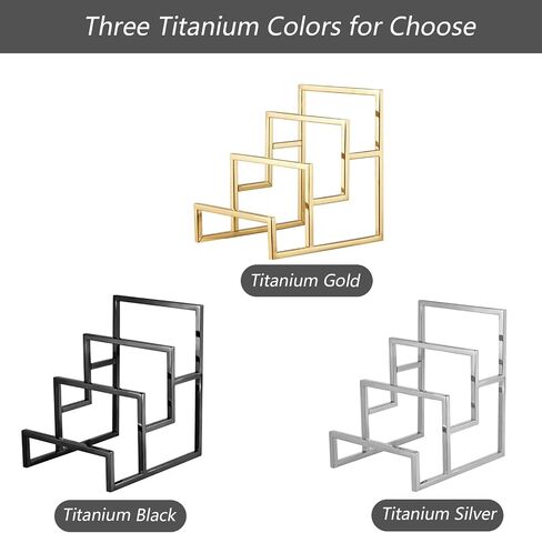 Clutch Purse Display Stand, 3 Layer Stainless Steel Wallet Display Stand Clutch Handbag Holder for Boutique Store and Home Retail, Titanium Gold in Saudi Arabia