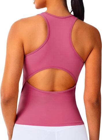joyspels womens tops open back Racerback Tank Tops Ulcyfeless Yoga Athletic Runner in Saudi Arabia