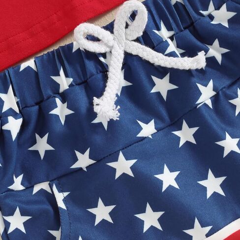 FOMOYUU Baby Boy Summer Flag Shorts Set Clothes for forth of July Outfits Infant Toddler Casual Boy Short Outfits in Saudi Arabia