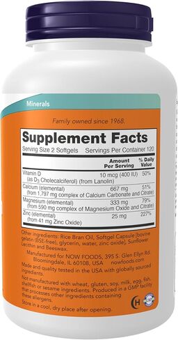 NOW Foods Calcium & Magnesium, 240 Softgel (2 Pack) in Saudi Arabia