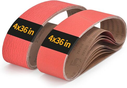 12PCS 3 x 21 Inch Belt Sander Sanding Belts | 75x533mm Ceramics Sander Belts (4 Each of 80/120/150) Grit Belt SandPaper, Best for Sanding stainless steel, carbon steel, titanium alloys, Iron in Saudi Arabia