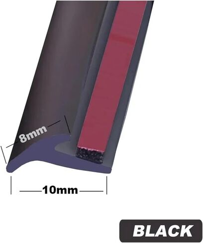 Universal Car Rubber Sealing Strip Car Seal Slanted T-Type automobile Seal Rubber Weatherstrip Flare Arch Trim(8mm white T) in Kuwait