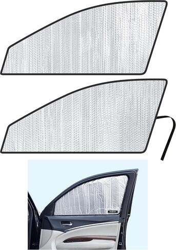 النافذة الجانبية المقعد الأمامي العاكس Sunshade Custom Fit لعام 2014 2015 2015 2017 2018 2019 2020 2021 Acura MDX SUV ، قاعدة ، رياضة ، هايبرد ، A-spec ، UV Sun Protections (مجموعة من 2) in Kuwait