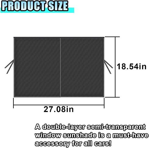 2pcs نافذة السيارة الزجاج الأمامي Sunshade ، Magnetic Double Layer Side Window Sun Sund Surtain مع نصف الظل لحماية الطفل ، وملحقات التخييم للسيارات لحظر الأشعة فوق البنفسجية والحرارة (الأمامية) in Saudi Arabia