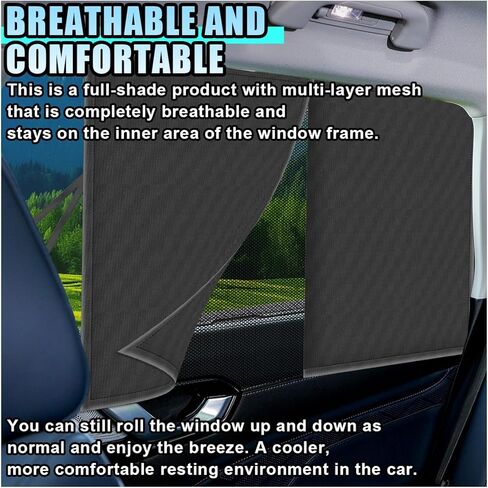 2pcs نافذة السيارة الزجاج الأمامي Sunshade ، Magnetic Double Layer Side Window Sun Sund Surtain مع نصف الظل لحماية الطفل ، وملحقات التخييم للسيارات لحظر الأشعة فوق البنفسجية والحرارة (الأمامية) in Saudi Arabia