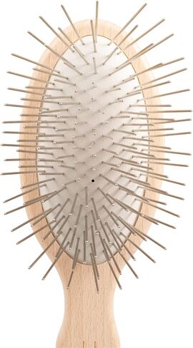 Chris Christensen Dog Brush, 27 mm Oval Pin Brush, Original Series, Groom Like a Professional, Stainless Steel Pins, Lightweight Beech Wood Body, Ground and Polished Tips in Kuwait