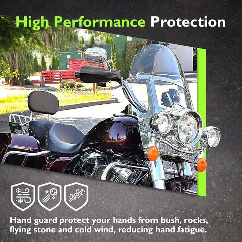 Cutin Mofun Cut Handguards Hand Guards متوافقون مع Harley Touring Street Road King Electra Road Glide Ultra Limited مع عمليات التبديل و Largle-Large 2014-2025 ، Black in Saudi Arabia