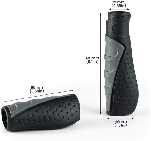 مقابض دراجة PRUNUS، مقابض دراجة 22 مم / مقابض مريحة مع تصميم قفل مزدوج من الألومنيوم، مقابض مقود دراجة عالمية للدراجات الجبلية MTB، الدراجة الكهربائية، BMX، الدراجة القابلة للطي إلخ. in Kuwait