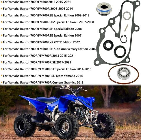 Water Pump Seal Gasket Bearing Repair Kit with O-Ring Compatible with Yamaha Raptor 700 700R 2006-2023 in Saudi Arabia