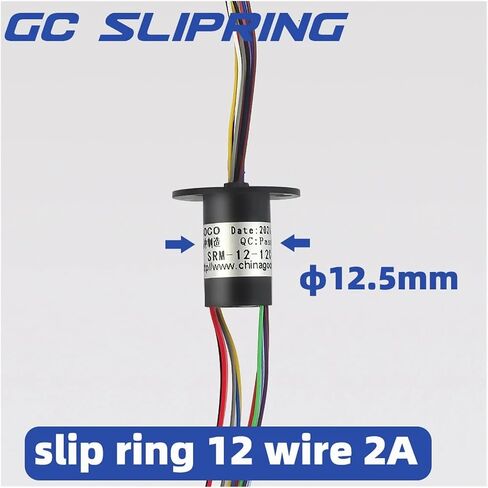 Slip Ring Slip Ring 12 Rings, Current 2a per Ring, Diameter 12.5mm Pan-tilt Slip Ring Support Plate Slip Ring SRM-12-12C in Saudi Arabia