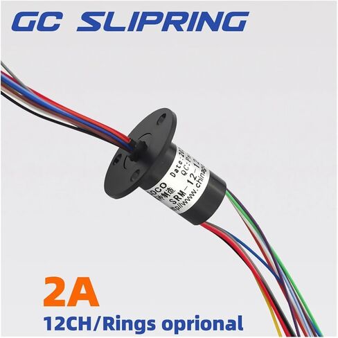 Slip Ring Slip Ring 12 Rings, Current 2a per Ring, Diameter 12.5mm Pan-tilt Slip Ring Support Plate Slip Ring SRM-12-12C in Saudi Arabia