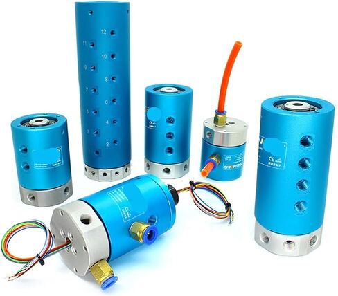 1 PCS 1/2/4/6/8 Channel Conductive Slip Ring Rotary Joint/Joint Connector with M5 Port G1/8''/G1/4 for 2A Signal Transmission(6passage 12wire X 2A) in Saudi Arabia