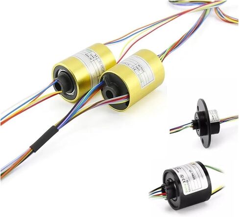 1 Pcs Rotating Conductive Slip Ring Hole 5mm 7mm 10mm 12.7mm 25.4mm 30mm 38.1mm 40mm Collector Slip Ring Inductor(Hole30 Out99 6Wire) in Saudi Arabia