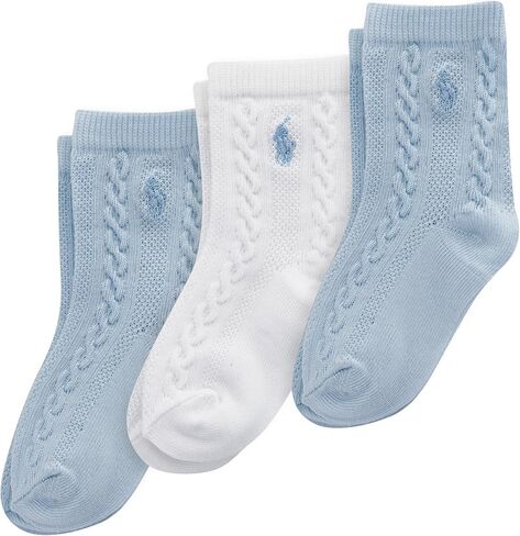 Polo Baby Tossed Bear Socks 3 Pair Pack, Soft Pink, 18-24 Months in Kuwait