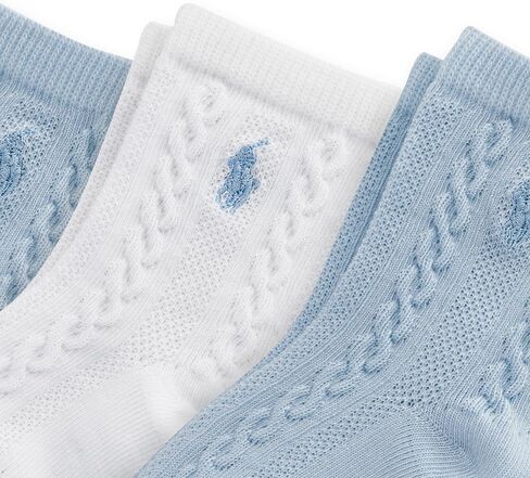 Polo Baby Tossed Bear Socks 3 Pair Pack, Soft Pink, 18-24 Months in Kuwait