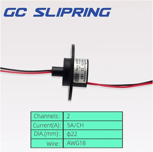 Slip Ring 2 Ring Current 5A awg22 Outer Diameter 22mm in Saudi Arabia