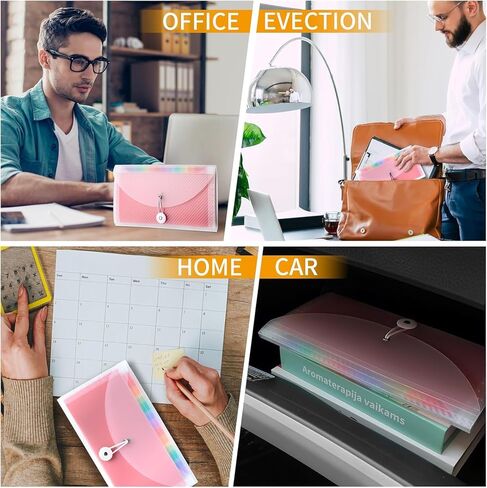 Nicecho Receipt Coupon Organizer, 13 Pockets Small Accordion File Organizer with Labels for Receipt Cards, Bill Business, Coupons Storage, 10.2X 5.1 Inches in Kuwait