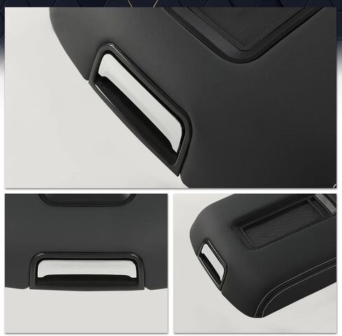 Pit66 Center Console Renrest Lid متوافق مع Chevy Tahoe/Suburban/GMC Yukon/Yukon XL 2015-2019 CONSOLE COVER ARMREST LID BROWN 0227083AA L0227083AA Black in Saudi Arabia