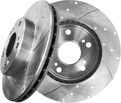 PM Auto Front 262mm Drilled Slotted Brake Disc Rotors For 2012-2015 Honda Civic in Saudi Arabia