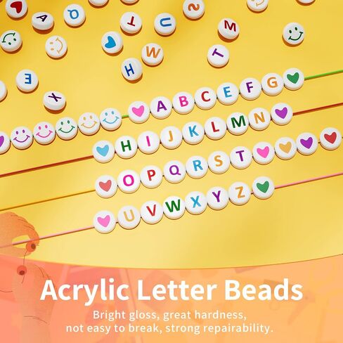 ARTDOT 1400 PCS Letter Beads, 28 Styles Friendship Bracelets Assorted Alphabet Beads Preppy Beads Jewelry Making Kit with Beads Case in Kuwait