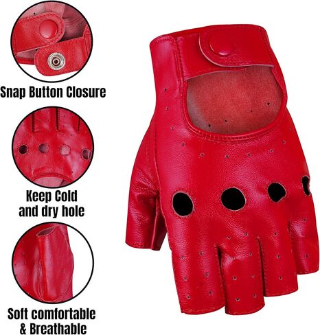 رجال القفازات القفازات للرجال من الجلد الدافئ/القفازات المفتوحة المفتوحة. in Kuwait