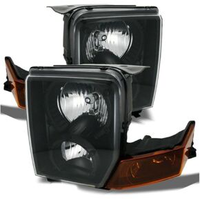 2pcs Headlight Front Side Clear Lens Black Housing Amber Headlights Lamp for Jeep for Commander Base 06-07 & Limited 06-08 & Overland/Sport 07-08 CH2518117 114-00959R in Saudi Arabia