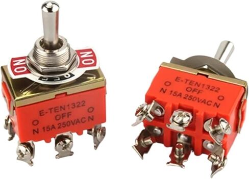 1PC SE-TEN1322 MICRO SWITCH 15A/250V 6 PIN CAP مقاومة للماء ON-OF-ON MINIATURE STOGGLE SWESTES ORVICE (E-TEN1322) in Saudi Arabia