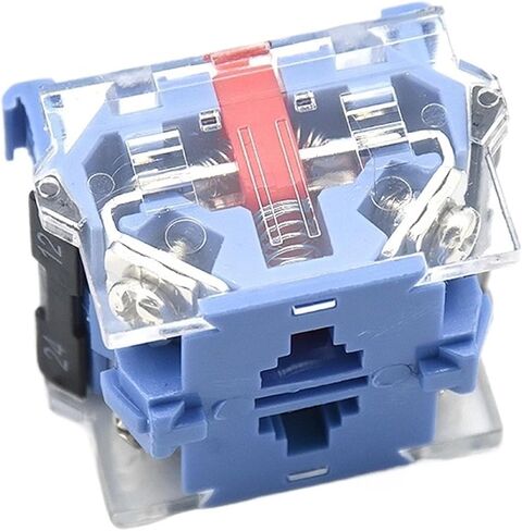 1PCS Silver Contact for Push Button Switch LA39 LA38 1NO1NC 2NO DIY Contact Accessories(2NO-Blue) in Saudi Arabia
