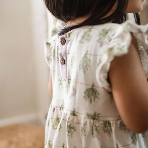 Burt's Bees Baby Baby Girls' Dress, Infant & Toddler, Short & Long-Sleeve, 100% Organic Cotton, Magestic Flags in Saudi Arabia