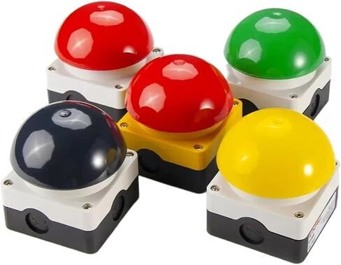 Pedal Switch IP67 Watproof Responder Switch AC/DC Emergency Stop Button Handle Foot Push Self Reset Locked(Self Reset Black,20 PCS_1NO-1NC) in Saudi Arabia