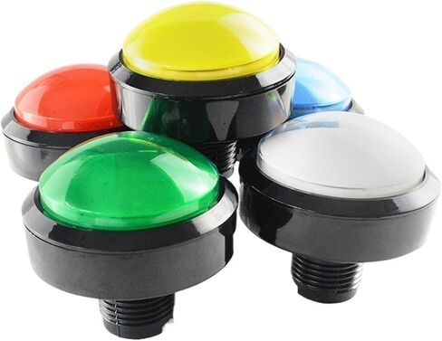 1PCS Game Accessories Button 60mm محدب دائرة كبيرة مع زر تبديل الزر Machine Game Game Reset in Saudi Arabia