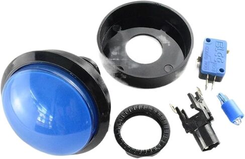 1PCS Game Accessories Button 60mm محدب دائرة كبيرة مع زر تبديل الزر Machine Game Game Reset in Saudi Arabia