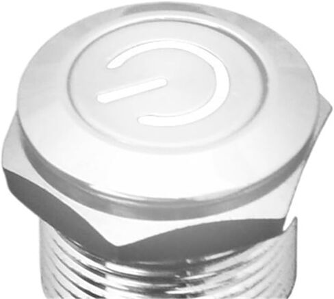 12mm Waterproof Metal Push Button Switch LED Light Momentary Locking Car Engine PC Power Switch 3V 5V 12V 24V 220V(Connector,SELF-Reset_3V-6V) in Saudi Arabia