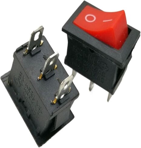 5PCS KCD1 Red Boat Car Rocker Switch On-Off 2Pin 3Pin 6A 220V 10A 125V Button 15 * 21mm(2Pin) in Saudi Arabia