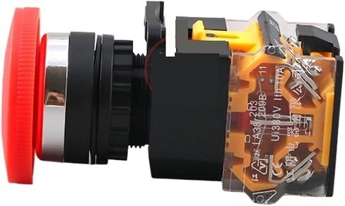 Emergency Stop 10A 380V 22mm Self-Locking Head Power Switch Mushroom Push Button Switch 1 NO 1 NC LA38-11ZS(Arrow) in Saudi Arabia