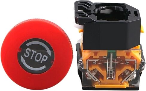 Emergency Stop 10A 380V 22mm Self-Locking Head Power Switch Mushroom Push Button Switch 1 NO 1 NC LA38-11ZS(Arrow) in Saudi Arabia