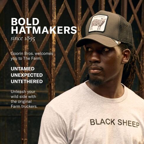 Goorin Bros. FW24 Trucker Hat for Men and Women, Black (The French Frenchie), One Size in Kuwait