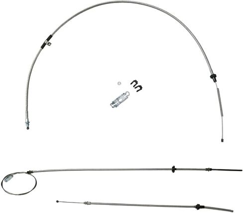 Inline Tube Compatible with 1970-74 E-Body Mopar Complete Parking Brake Cable Kit, Cuda Without Intermediate Stainless in Saudi Arabia
