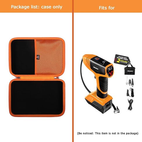 FBLFOBELI Hard Storage Carrying Case for Bullseye Pro Digital Tire Inflator, Case Only (Red) in Saudi Arabia
