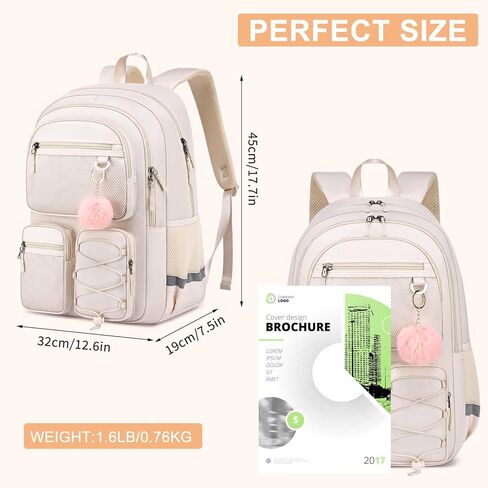 School Backpack for Teen Girls, Cute College Back Pack for Women, Kids Backpack for Girls, Middle Students School BookBag, 15.6 Inch Laptop Bag Travel Back Pack, Black in Kuwait