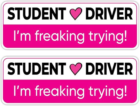 2PCS Student Driver Magnet for Car with Reflective Surface,Removable Student Driver Sticker Magnet for Car Warning Sign&Car Decorations,New Driver Magnet for Car Accessories in Kuwait