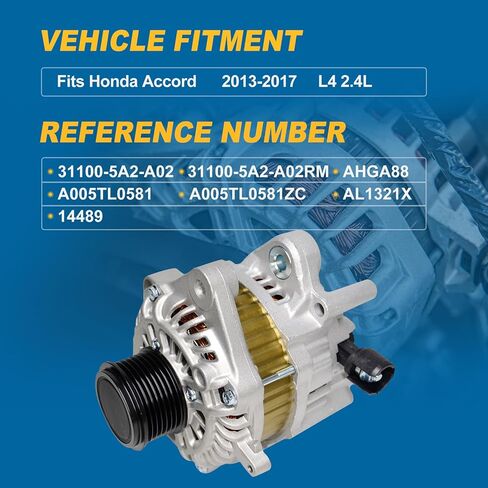 New Lovelator 23100-4BA0A متوافق مع Nissan Rogue 2014-2020 2.5L ، 2017-2019 2.0L ، 12V 120A OE بديل مع بكرة قابض 6 أخبار ، يحل محل 23100 -4BA0B TG12C152 11180 in Kuwait
