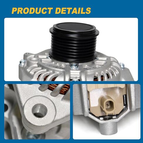 New Lovelator 23100-4BA0A متوافق مع Nissan Rogue 2014-2020 2.5L ، 2017-2019 2.0L ، 12V 120A OE بديل مع بكرة قابض 6 أخبار ، يحل محل 23100 -4BA0B TG12C152 11180 in Kuwait