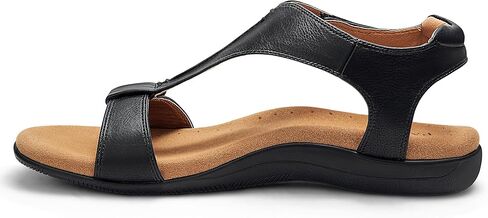 PARTY Women's Open Toe Sandals Arch Support and Adjustable Straps Comfortable Sandals for Walking,BROWN,7 in Kuwait