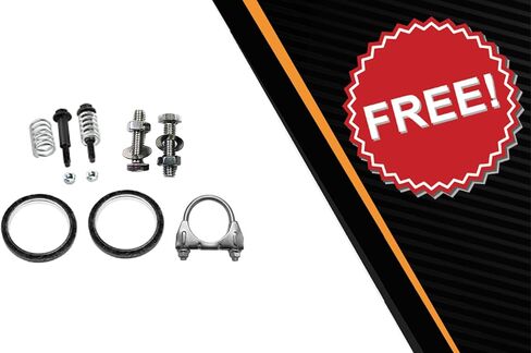العادم الشمالي الشرقي | مرنان من الفولاذ المقاوم للصدأ و Kuffler System System Kit متوافق مع Nissan Versa 2007-2012 Hatchback1.8l | حشية مجانية ، مشبك ، مجموعة الترباس الربيع ، ومسامير ومكسرات in Saudi Arabia